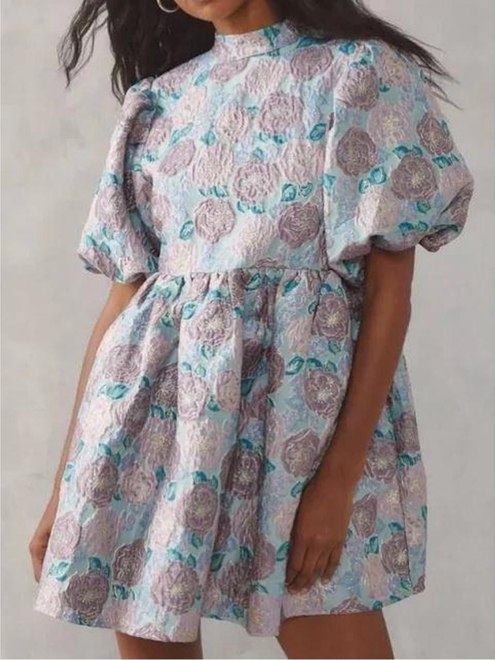 Sister Jane Dream Iceland Poppy Jacquard Mini Dress